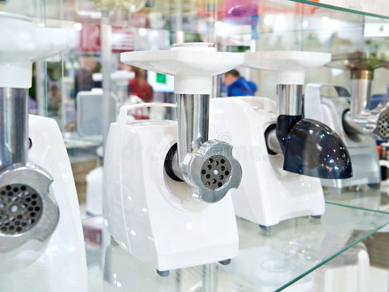Electric Meat Grinders in Store Stock Photo Image of business, meat