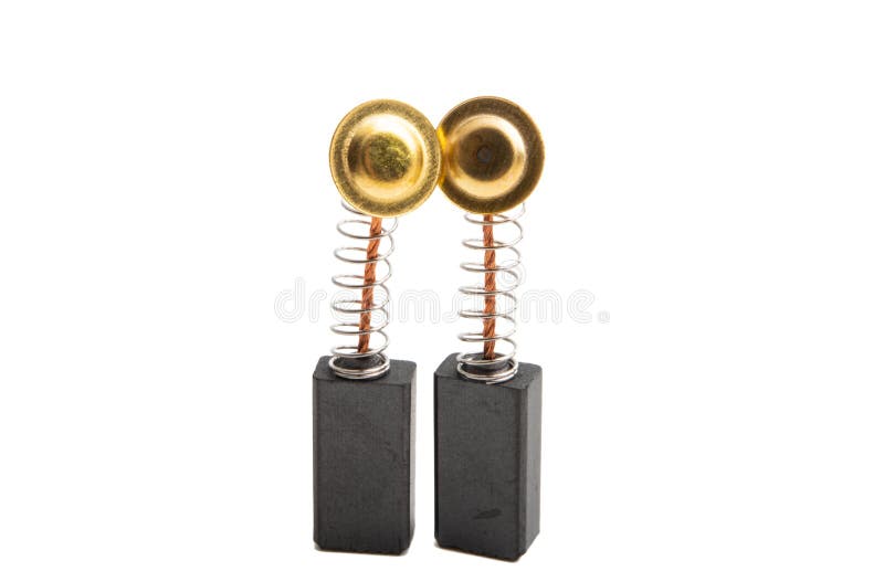 Collector and Brushes for Supply a Disassembled Old Engine of the Seventies Stock Image Image