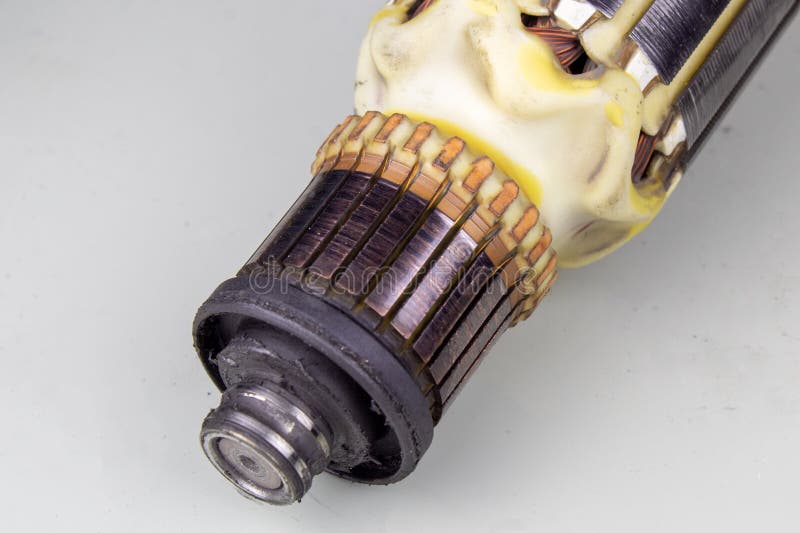 Electric Motor Collector, Repair and Maintenance of Power Tools Stock Image Image of iron