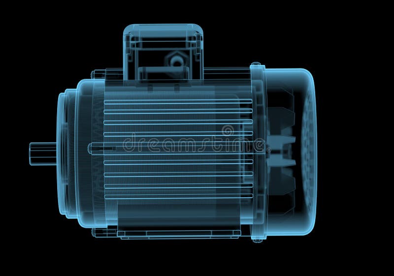 Electric motor with internals