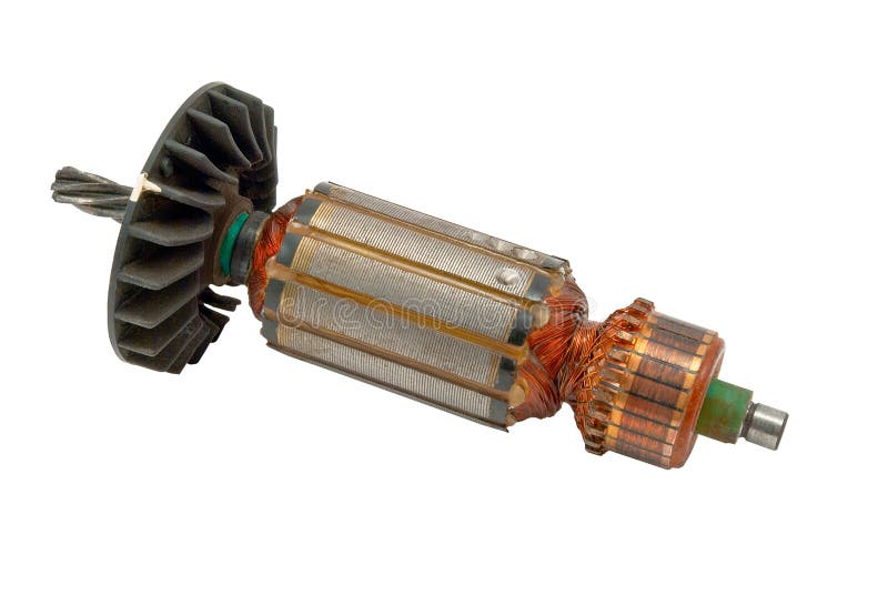 Electric motor rotor stock photo. Image of grey, magnetism - 15761992