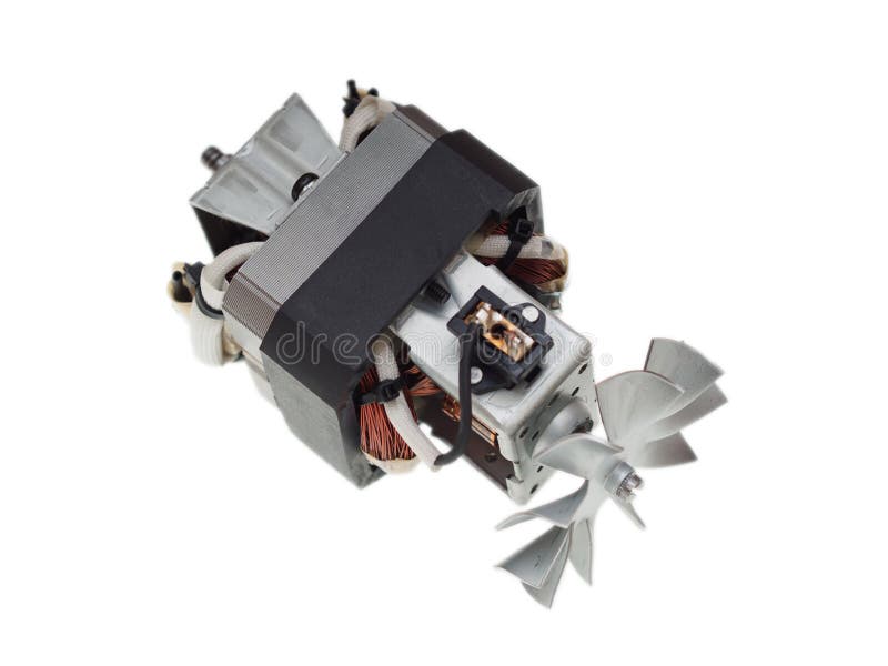 Electric Motor of Vacuum Cleaner Isolated on White Stock Image Image