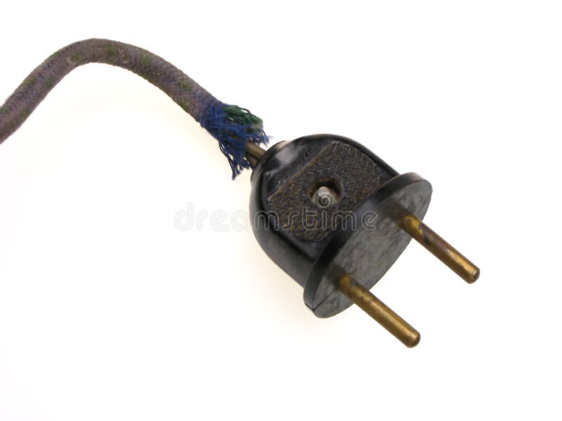 Electric old plug stock photo. Image of energy, contact 3902438