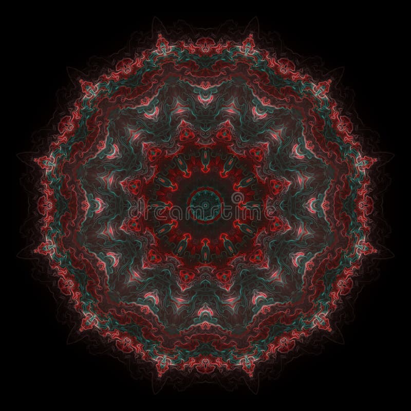 Electric organic sacred geometry mandala digital art