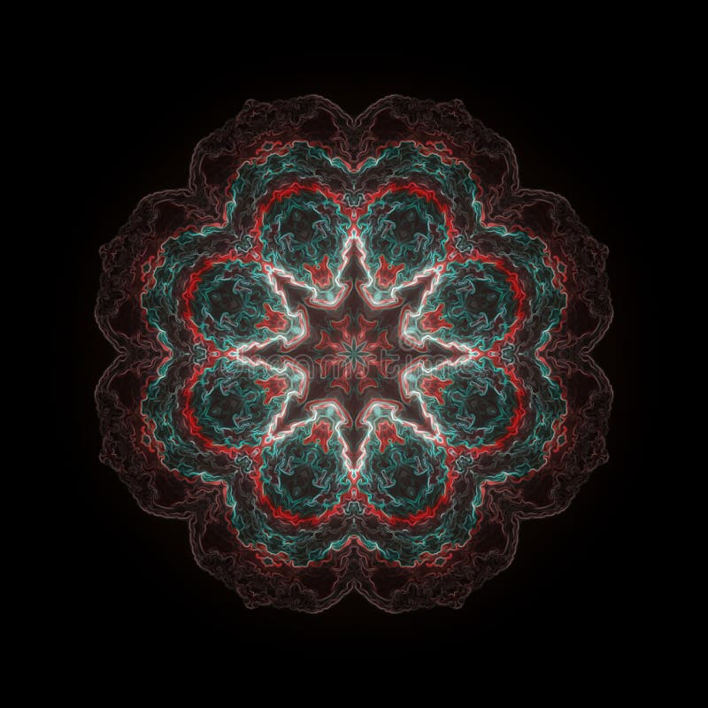 Electric organic sacred geometry mandala digital art