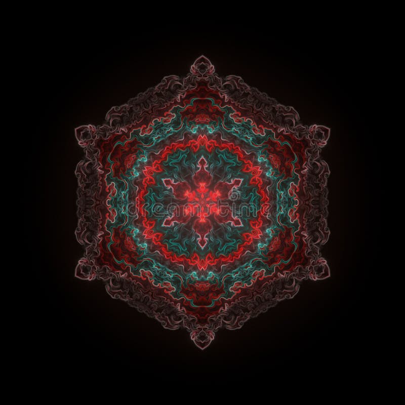 Electric organic sacred geometry mandala digital art