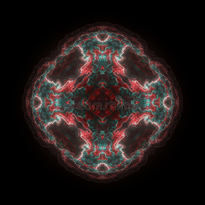 Electric organic sacred geometry mandala digital art