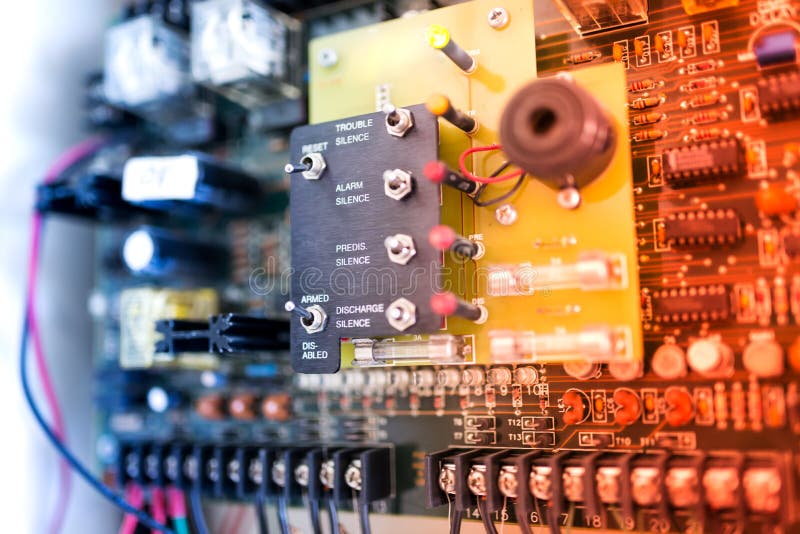 Electric Outdoor Fuse Box in Soft Light Stock Image Image of labels