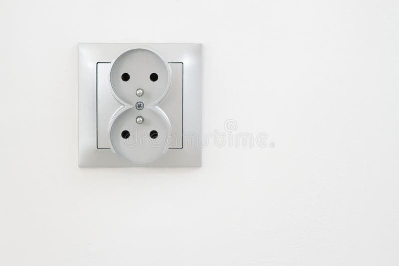 Electric outlet with clipping path royalty free stock photo