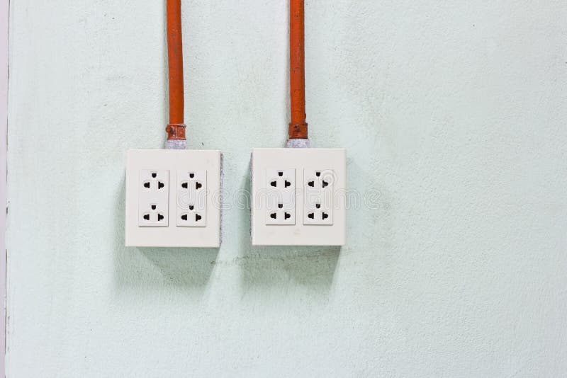 Electric outlets stock image. Image of home, cable, tools 32391643