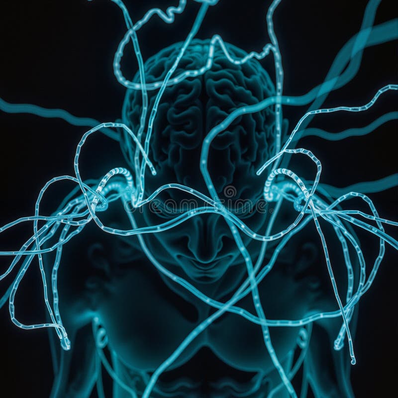 Electric Pathways of Human Thought stock photos