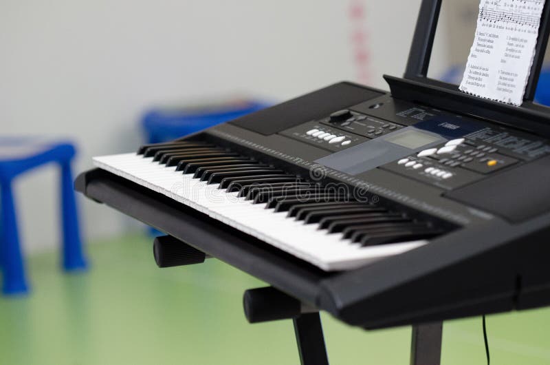 Electric piano synthesizer stock photo. Image of music 35083272