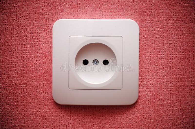 Electric Plug Connector (outlet) on the Wall Stock Photo Image of