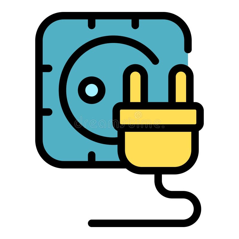 Electric plug icon vector flat stock illustration