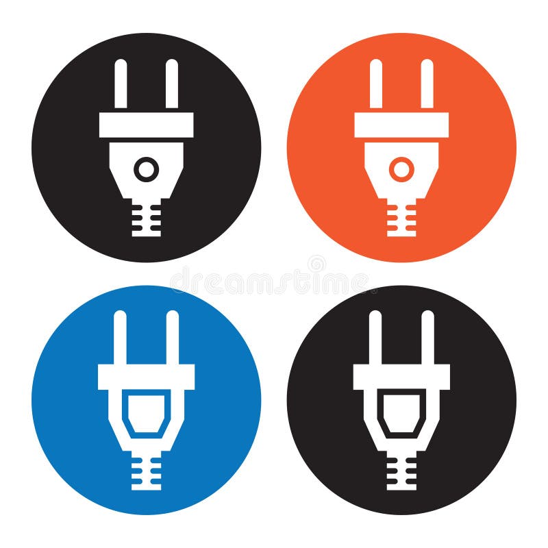 Electric plug icons