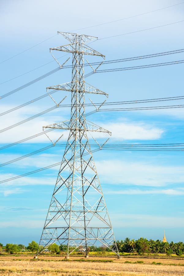 Electric pole stock image. Image of overland, voltage - 31308945