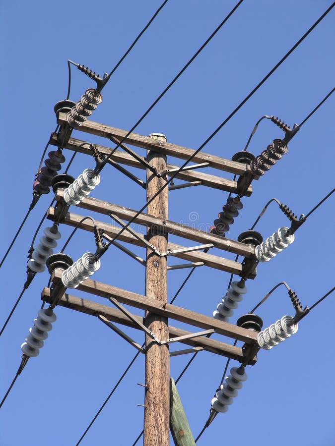 Electric Power Pole stock image. Image of tension, energy 2261231