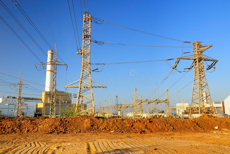 Electric power station. stock image. Image of tower, industry 17197339
