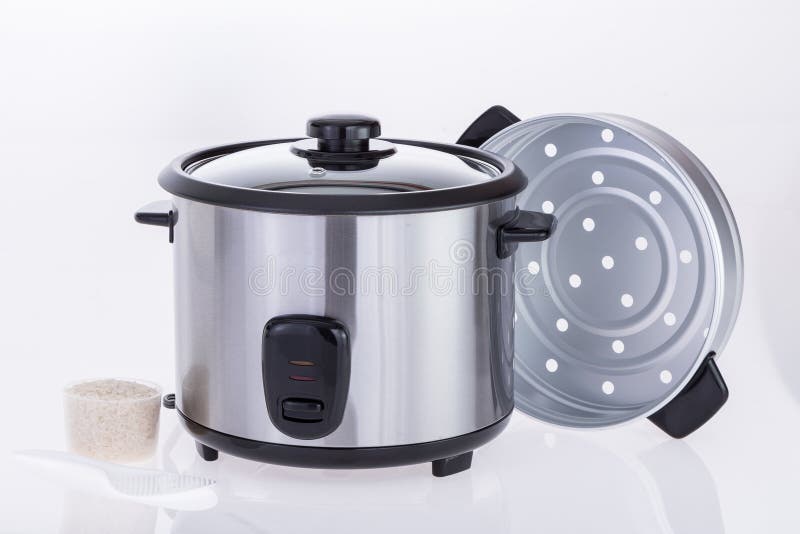 A electric rice cooker isolate stock images