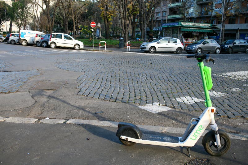 Electric Scooter in Rome, Italy Editorial Stock Photo Image of