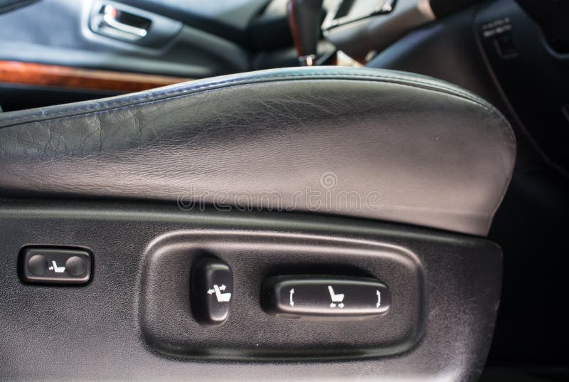 Electric Car Seat Adjustment Detail Stock Image Image of modern