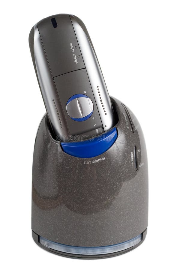 Electric Shaver in a Cleaning Craddle Stock Photo Image of electric