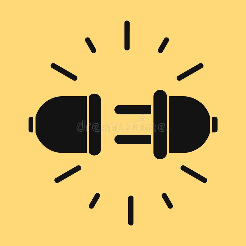 Electric Socket with Plug. Connect Disconnect Symbol. Vector