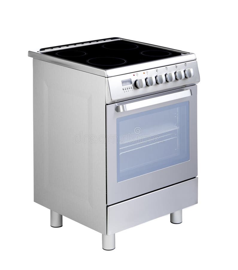Electric Stove a Useful Kitchenware Isolated on White Background Stock