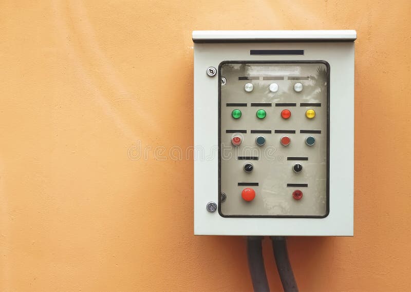 Electric Switch Control Panel Stock Image Image of wall, factory
