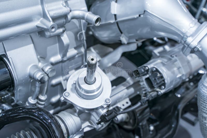 Electric System of Eco Car Front Engine Automotive Part Stock Image