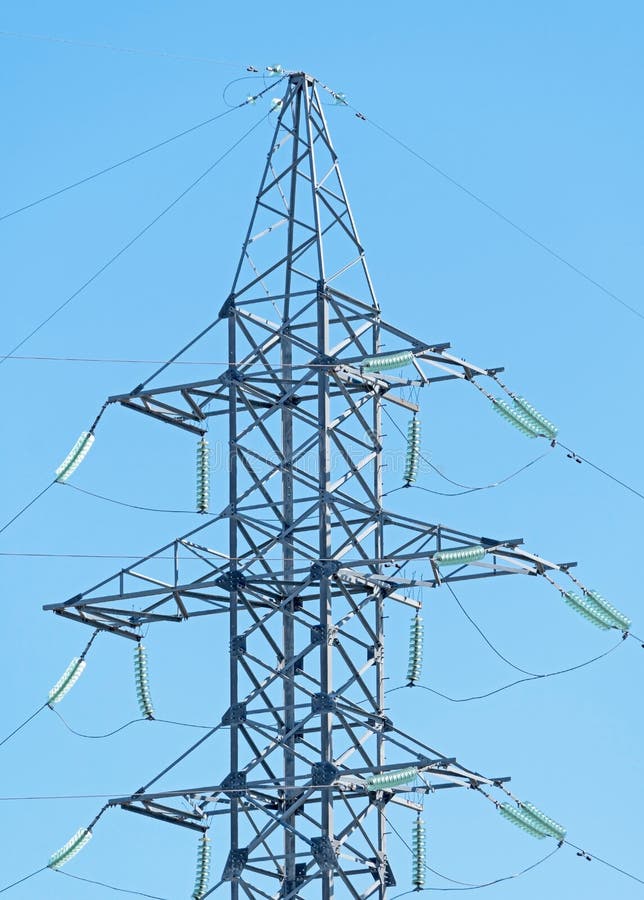 Electric Tower High Voltage Post Stock Image Image of engineering