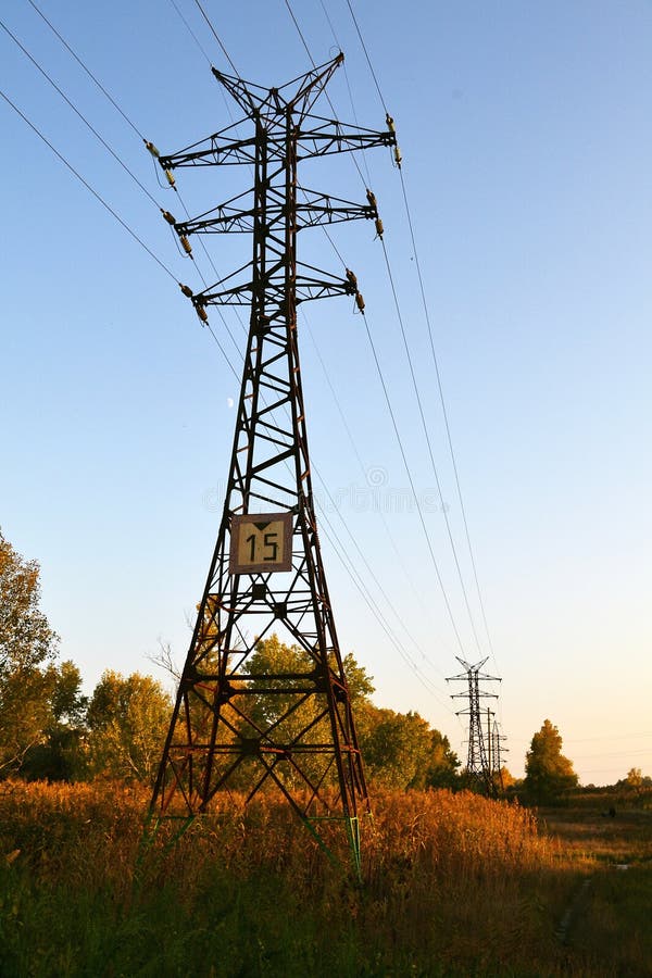 Electric Towers Light Fields Structures Metal Energy Towers. Nature