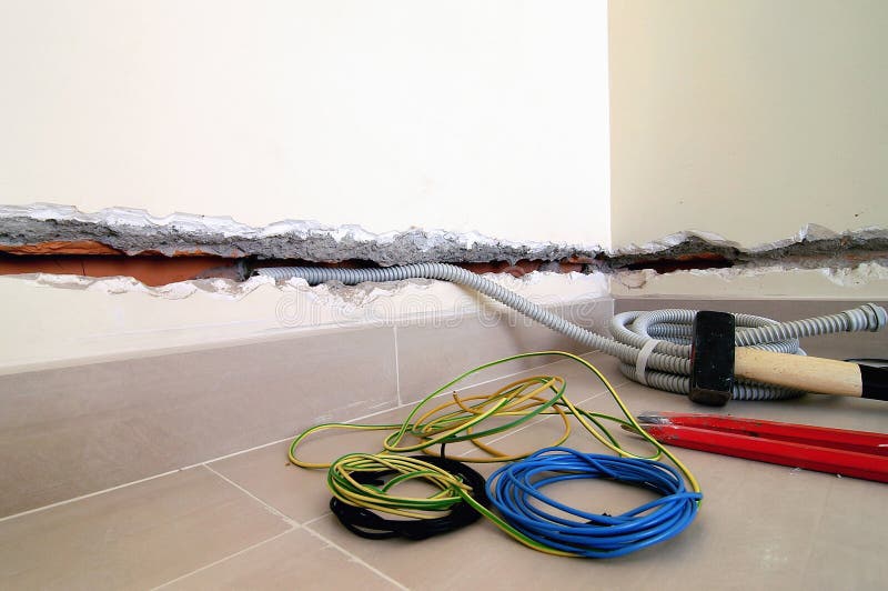 Electric trace stock photography