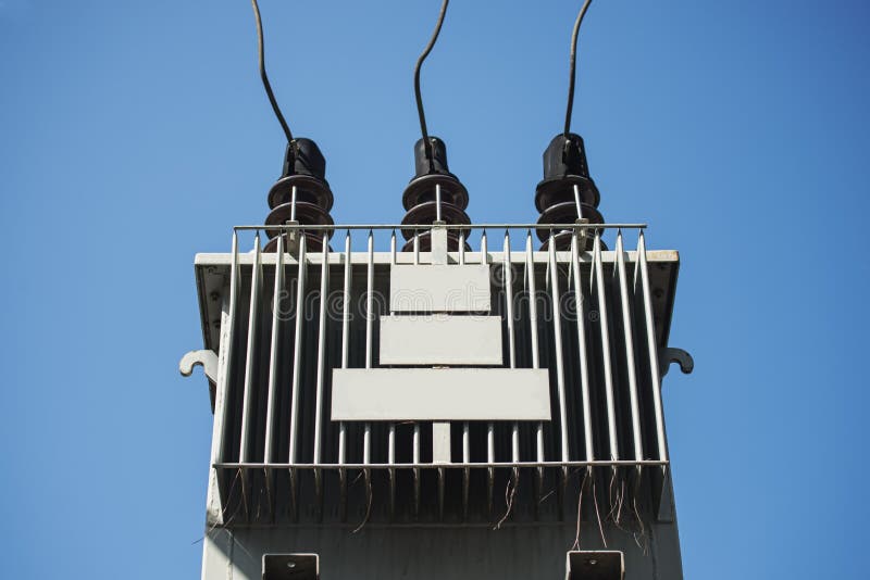 Electric transformer against Blue Sky