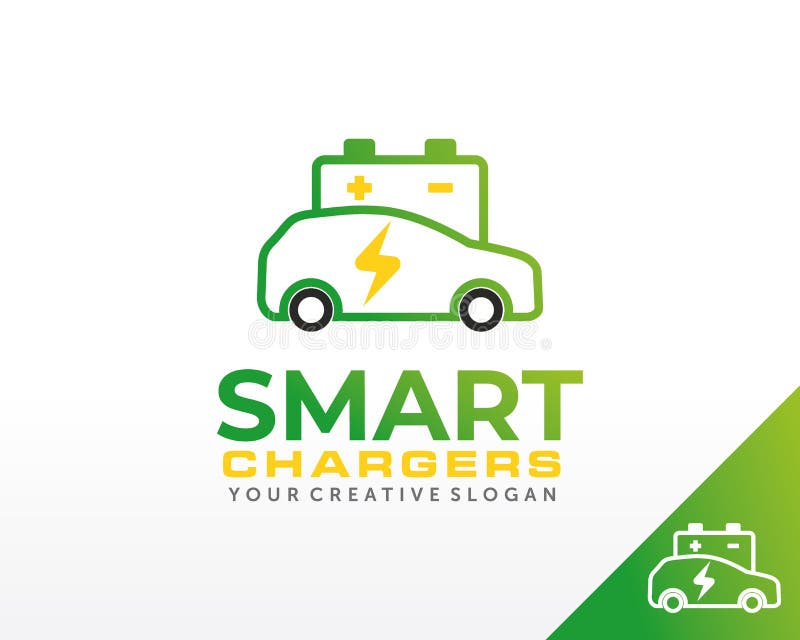Electric Vehicle Battery Logo. Electrical Logo Design Vector Stock