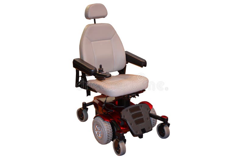 Electric Wheelchair. A Motorised Wheelchair for a Disabled Person stock photo