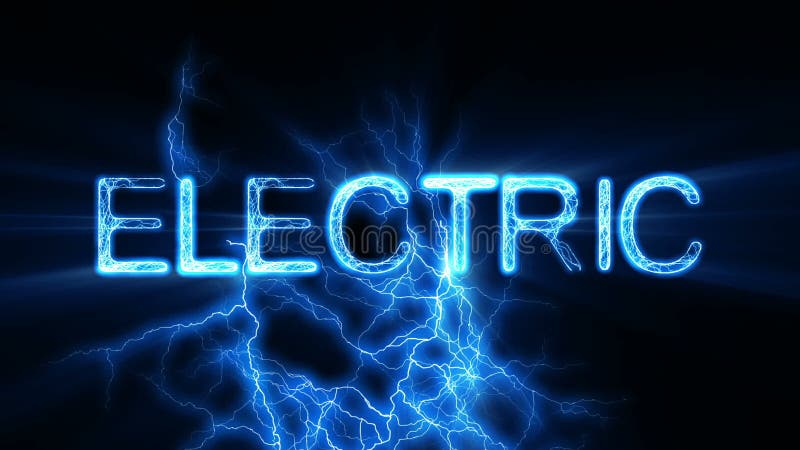 Electric Word Text Animation with Electrical Lightning Stock Footage - Video  of video, bright: 43650526