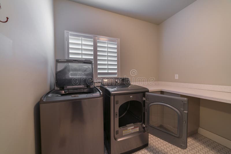 Electrical Appliances in a Laundry Room Interior Stock Photo Image of