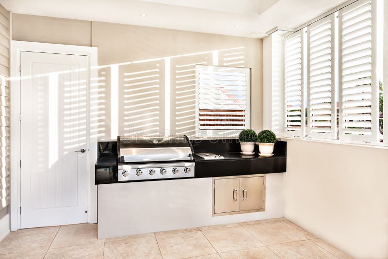 Electrical Automatic Cooking Gas in Kitchen of a Luxury House Stock