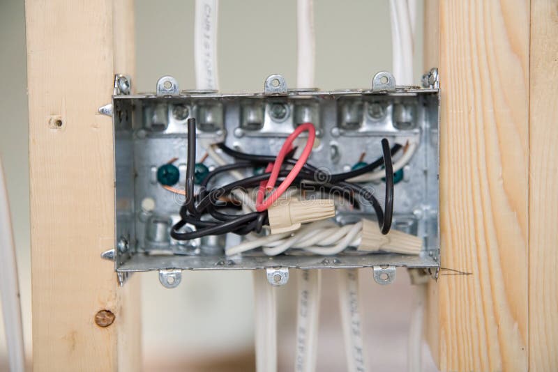 Electrical Box with wiring royalty free stock images