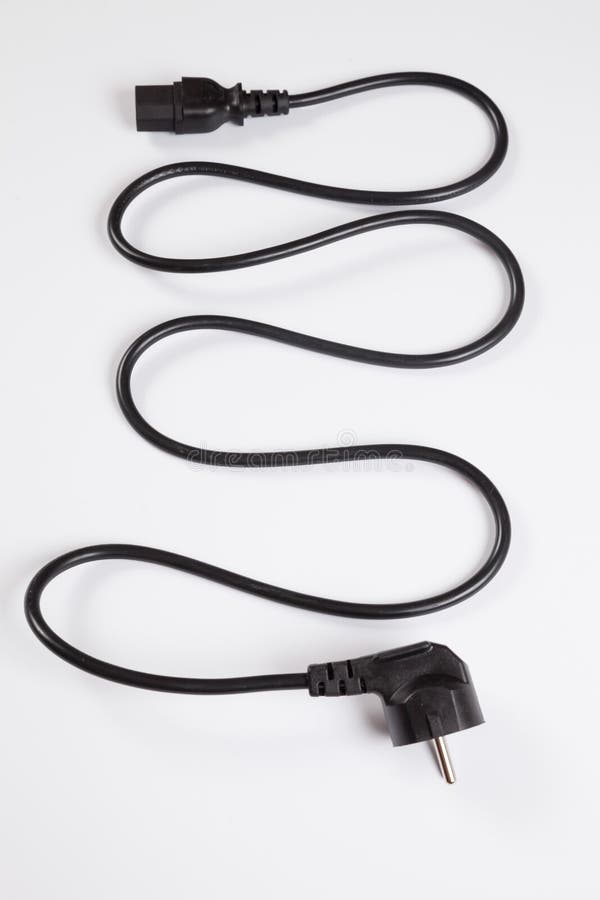 Electrical Cable and Connector Plug, European Stock Image Image of