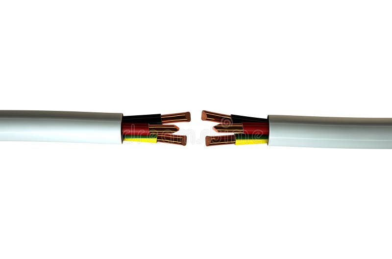 Electrical Cable Cut stock image. Image of hardware, energy 65776423