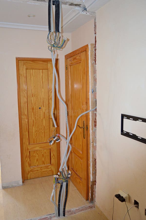 Electrical Cables In A Home Stock Image Image 59760849