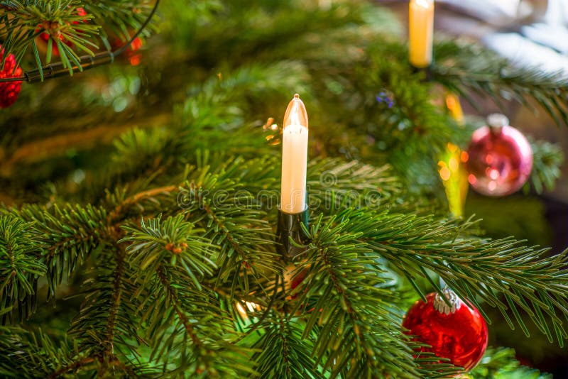 Electrical Candle Christmas Tree Stock Photos Free & RoyaltyFree