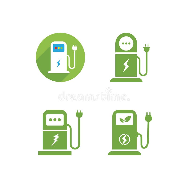 Electrical Charging Station Symbol. Electric Car Charging Icon Isolated