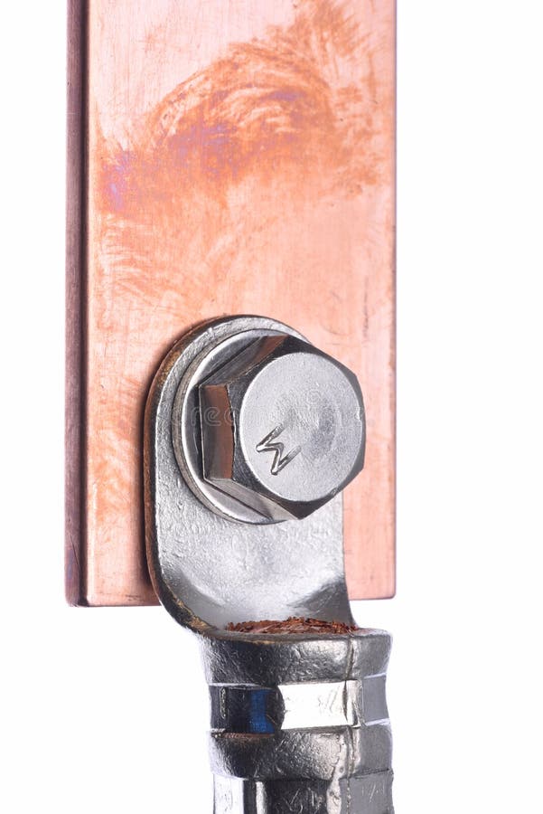 Electrical copper bus stock image. Image of voltage, white 88292179