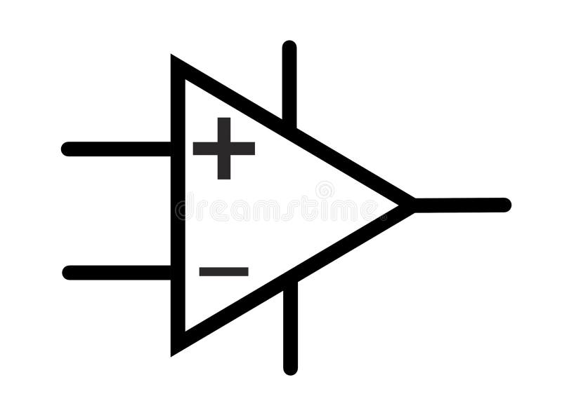 An Electrical Electronic Symbol of an Operational Amplifier Component ...