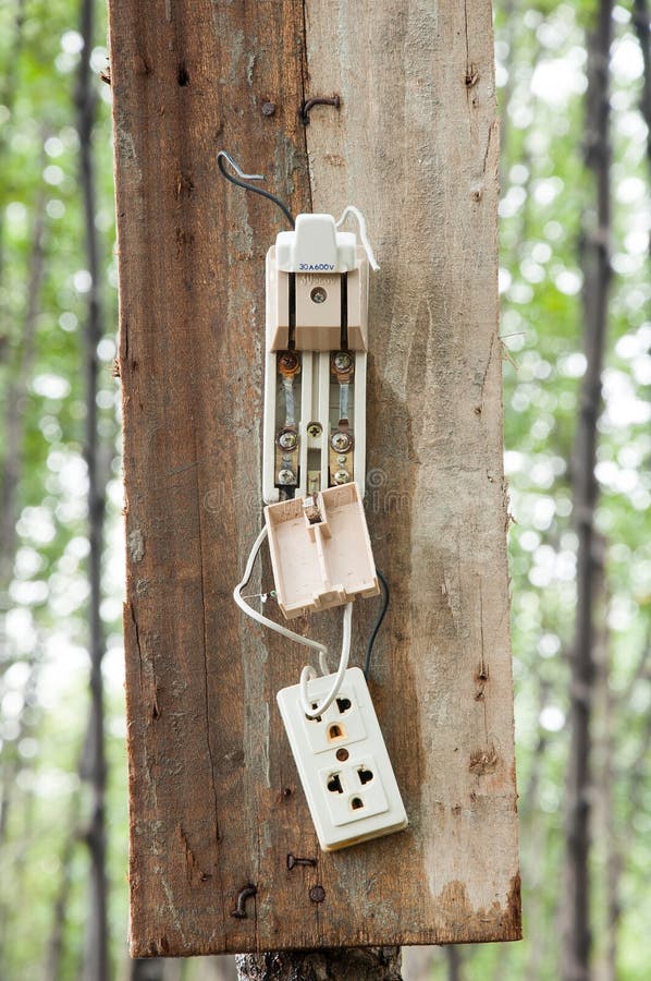 Electrical Equipment Damaged Installed in Hazardous Conditions Stock