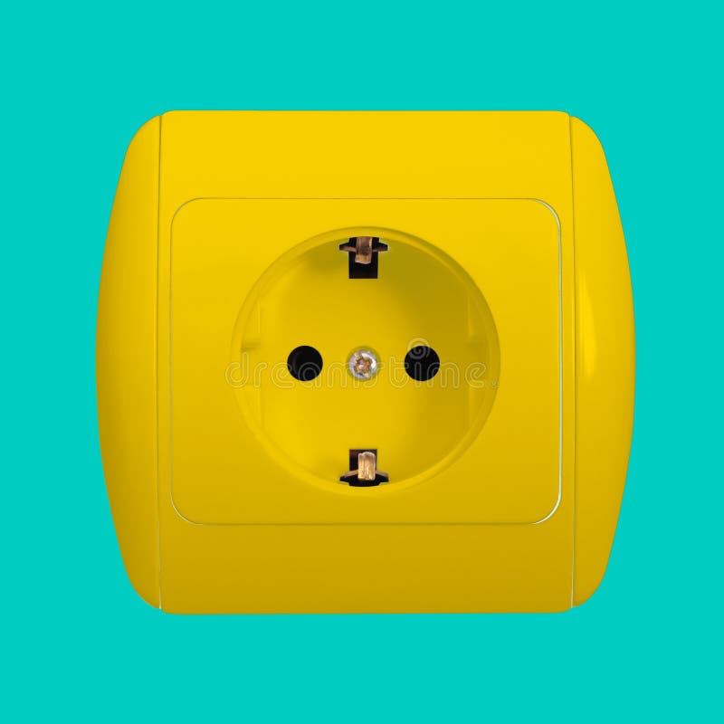 Electrical Grid Yellow Socket Stock Image Image of disconnect