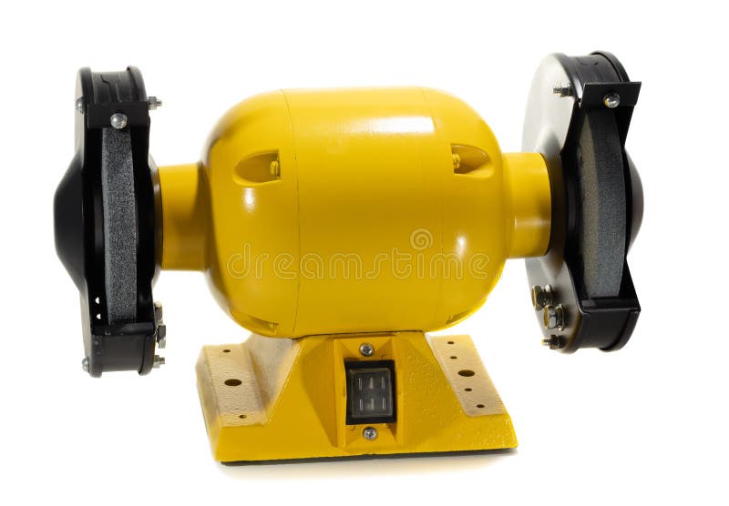 Electrical Grinding Machine Bench Grinder, Isolated on White Background